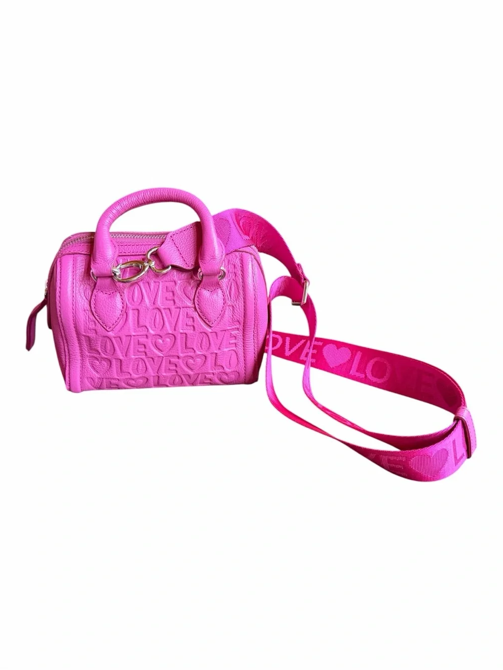 NWOT Brighton Mini‎ Bubblegum Pink Leather Deeply In Love Satchel G090061